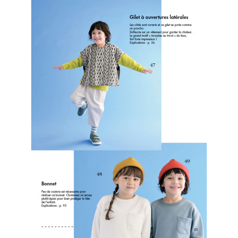 65 vêtements & accessoires pour enfants Livre Couture