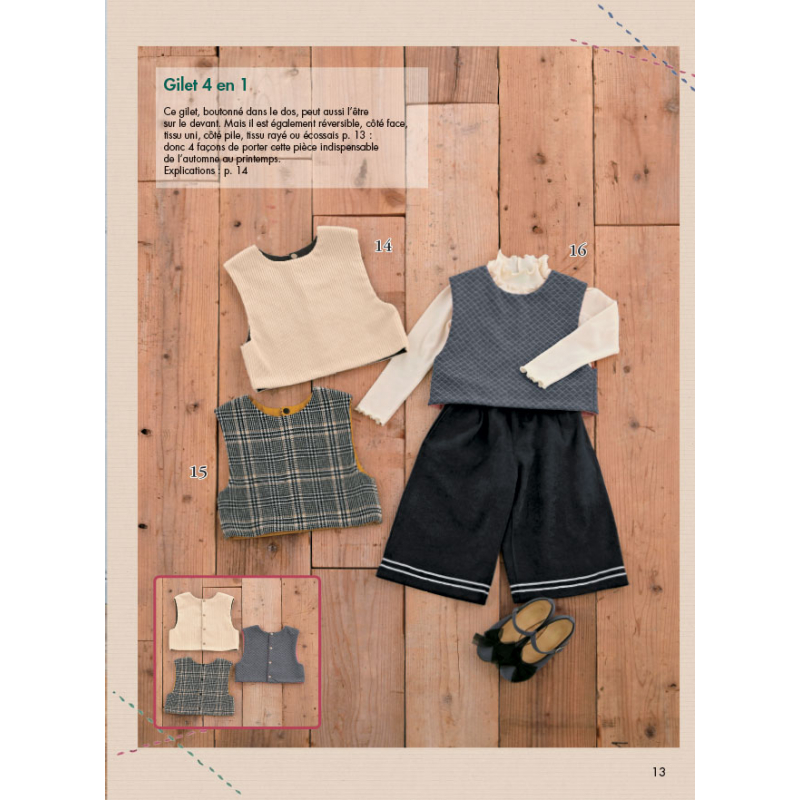 65 vêtements & accessoires pour enfants Livre Couture