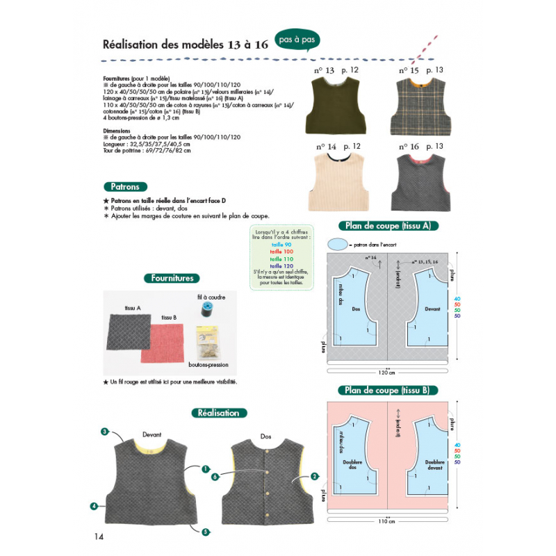 65 vêtements & accessoires pour enfants Livre Couture