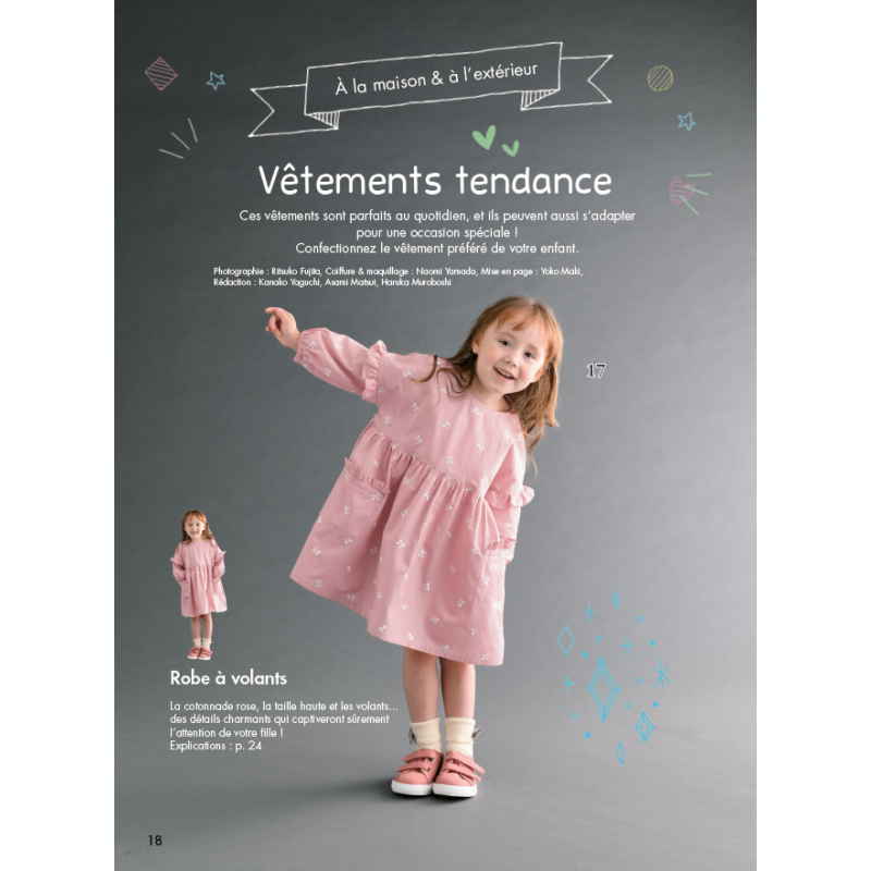 65 vêtements & accessoires pour enfants Livre Couture