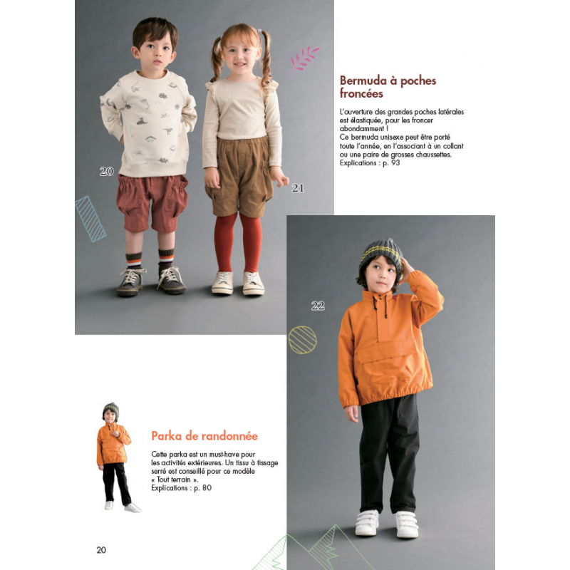 65 vêtements & accessoires pour enfants Livre Couture
