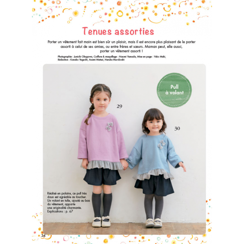 65 vêtements & accessoires pour enfants Livre Couture