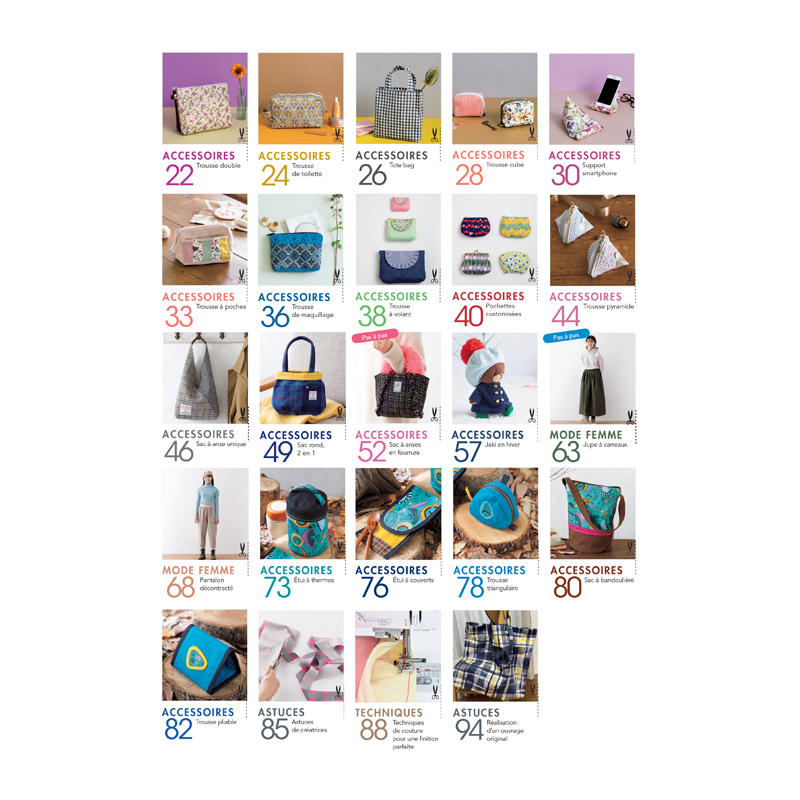 Coudre c'est facile n°76 - 28 pochettes & sacs astucieux Magazine Couture