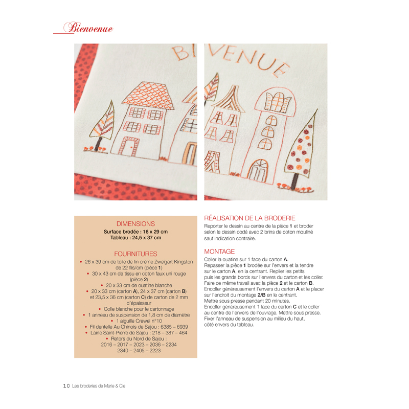 Foyer, doux foyer... - Les Broderies de Marie Livre Broderie