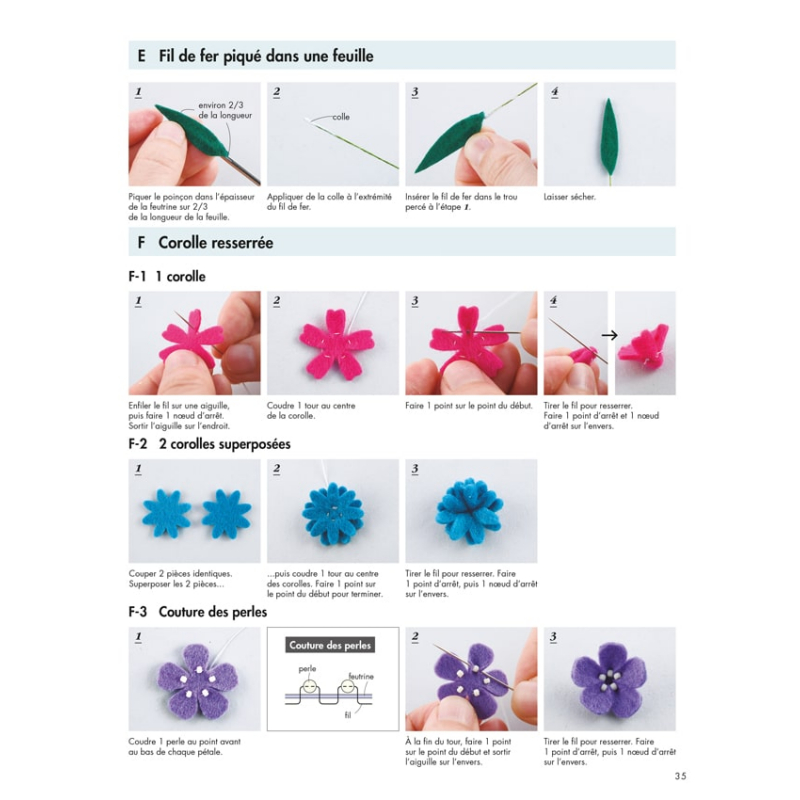 101 fleurs de feutrine Livre Loisirs créatifs