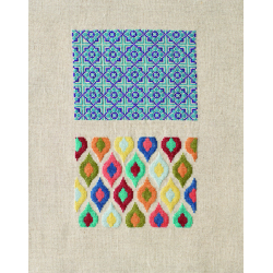 Motifs géométriques en broderie Bargello & point de croix  - 9