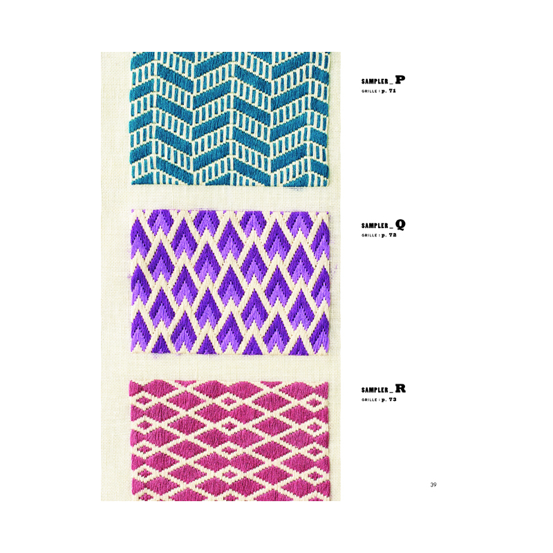 Motifs géométriques en broderie Bargello & point de croix  - 11