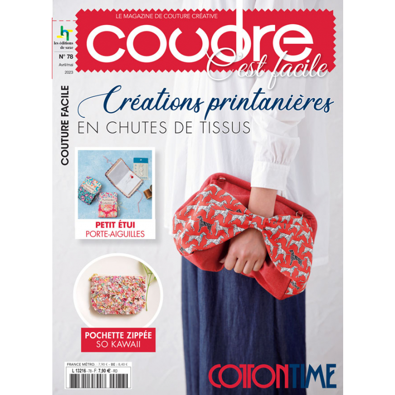 Coudre c'est facile n°78 - Créations printanières en chutes de tissus Magazine Couture