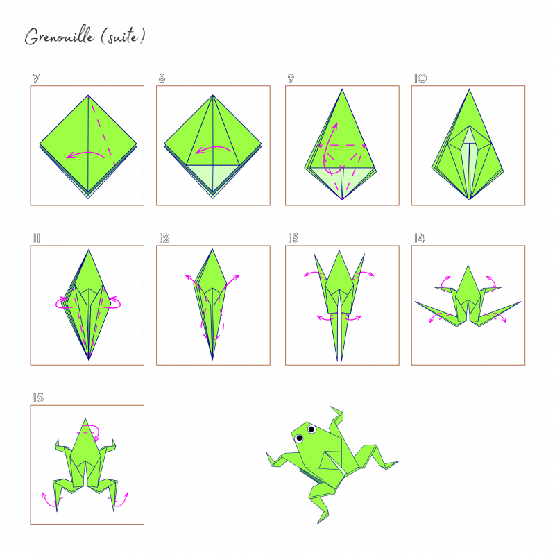 Coffret origami vert