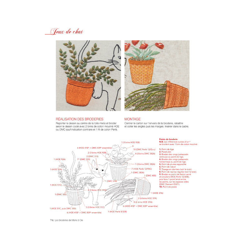 Décoration florale - Les Broderies de Marie Livre Broderie