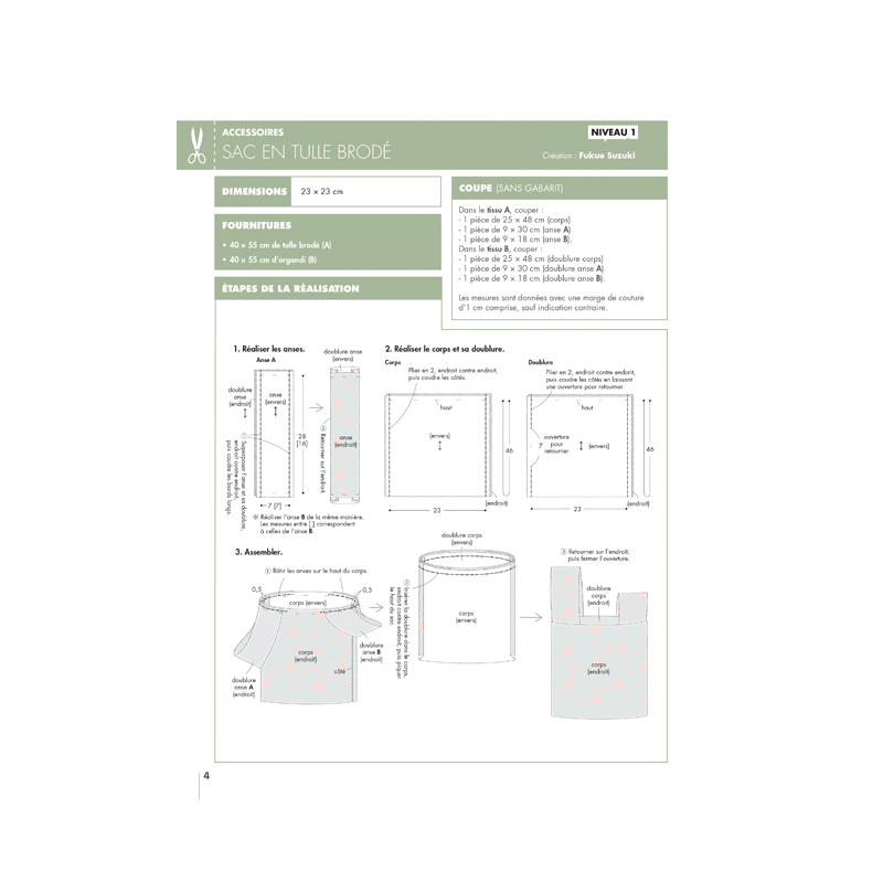 Coudre c'est facile n°79 - Des sacs ovales multifonctions Magazine Couture