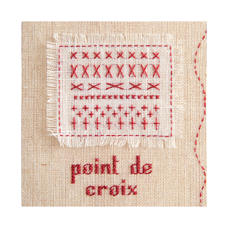 Étude de points en broderie traditionnelle  - 8