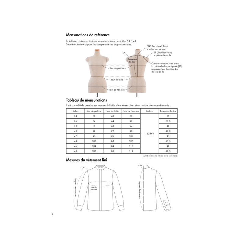 Les bases de la couture : Chemises & blouses  - 2