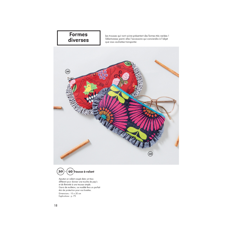 Coudre c'est facile Hors série - Les trousses zippées Magazine Couture