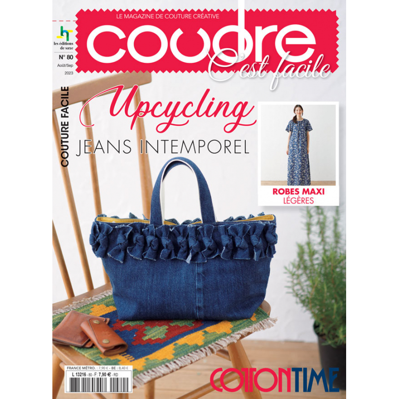 Coudre c'est facile n°80 - Upcycling Jeans intemporel Magazine Couture