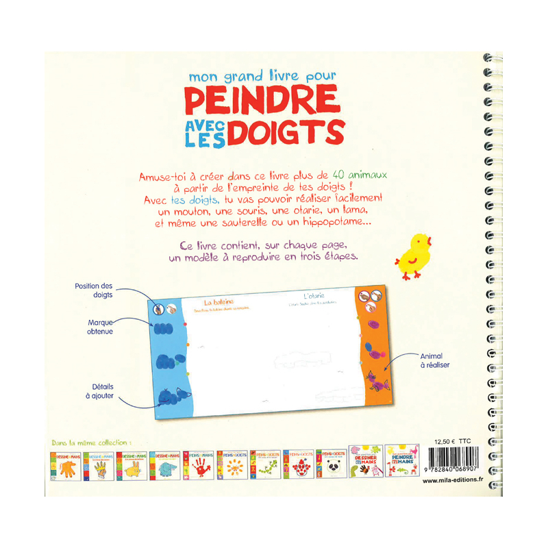 Livre Peinture au Doigt: Pour Les Enfants à Partir de 2 Ans | Animaux  Mignons Pages à Peindre | Mon Premier Livre d'activités Manuelles | Grand  Livre