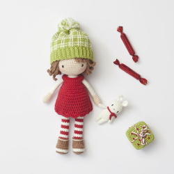 Lulu fête Noël : Coffret Poupée de Lulu au crochet et ses accessoires Kit Crochet Lulu fête Noël : Coffret Poupée de Lulu au crochet et ses accessoires Kit Crochet
