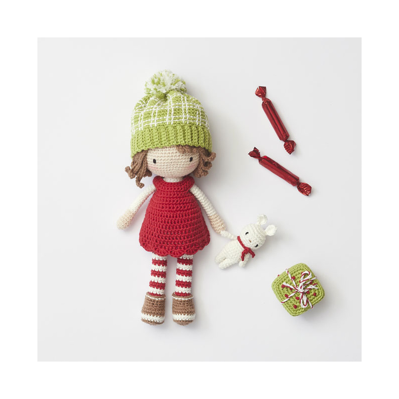 Lulu fête Noël : Coffret Poupée de Lulu au crochet et ses accessoires Kit Crochet