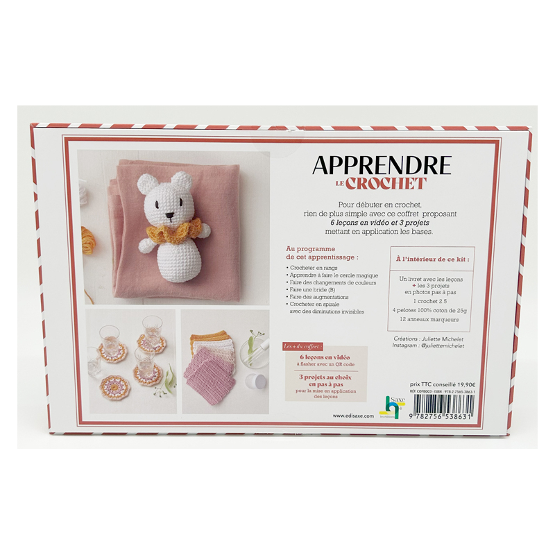 Coffret Apprendre le crochet : kit crochet débutant