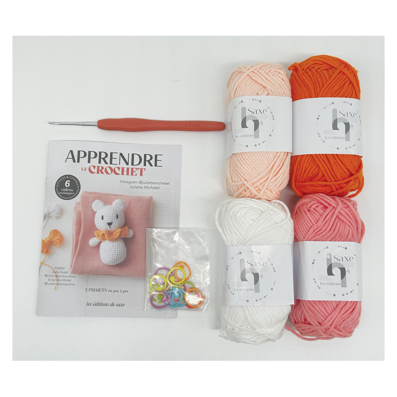 Coffret Apprendre le crochet : kit crochet débutant | Edisaxe