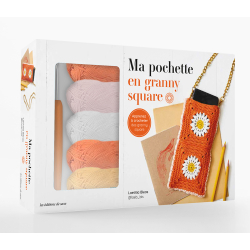 Coffret Ma pochette en granny square Kit Crochet Coffret Ma pochette en granny square Kit Crochet