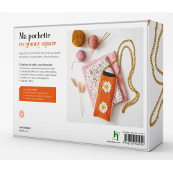 Coffret Ma pochette en granny square Kit Crochet Coffret Ma pochette en granny square Kit Crochet