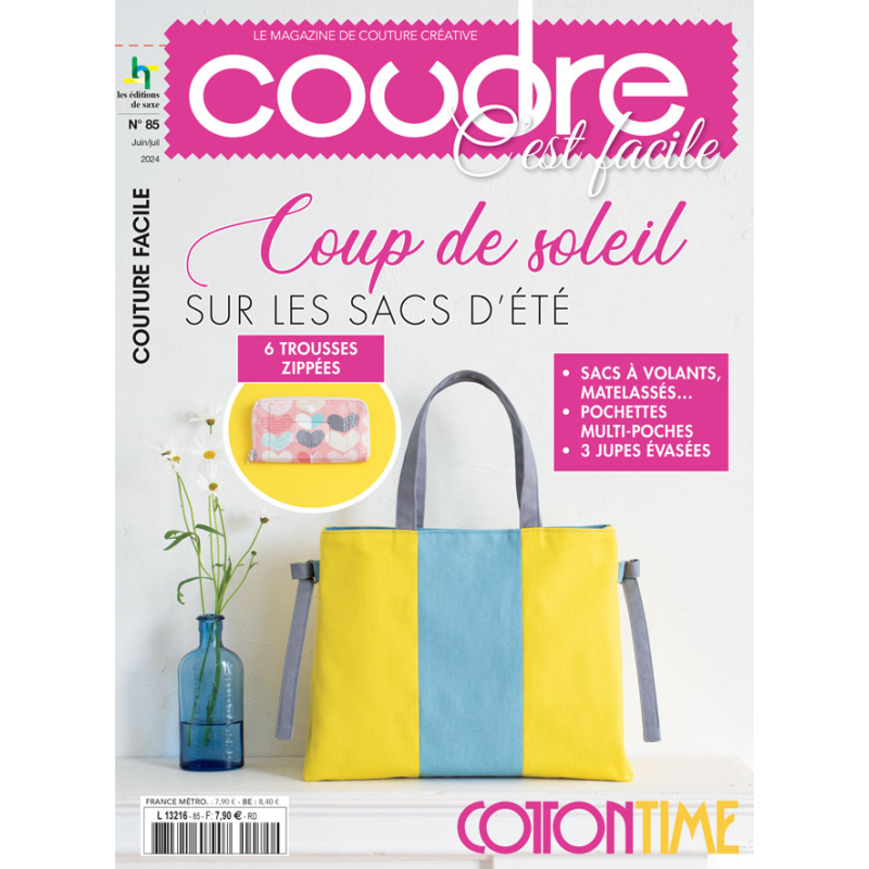 Coudre c'est facile n°85 : Coups de soleil sur les sacs d'été Magazine Couture