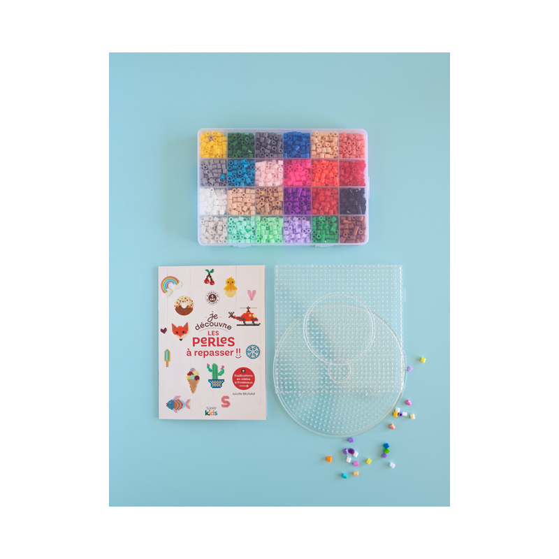 Lot de 2 coffrets créatifs KIDS – Perles à repasser et bracelets brésiliens