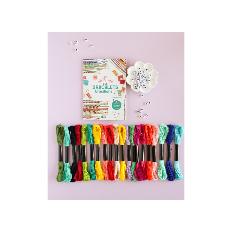 Lot de 2 coffrets créatifs KIDS – Perles à repasser et bracelets brésiliens Lot COFFRETS