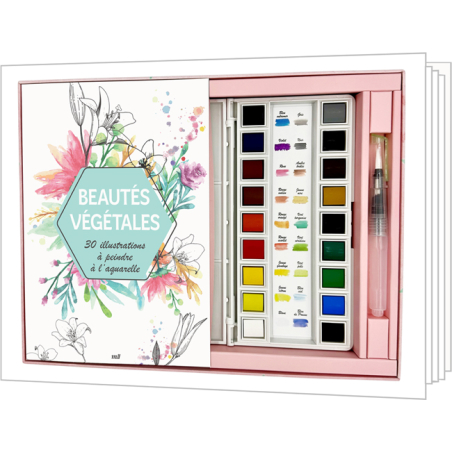 Coffret aquarelle : Beautés végétales - Coffret Beaux-Arts