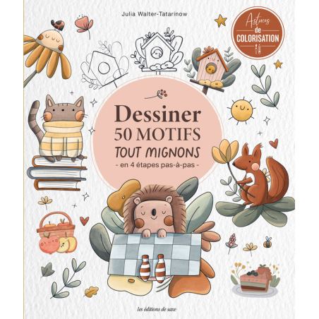 Dessiner 50 motifs tout mignons - Livre Beaux-arts