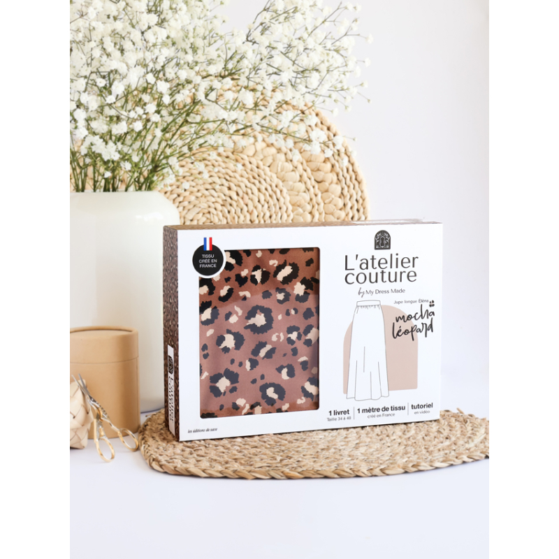 Coffret couture jupe longue léopard Kit Couture