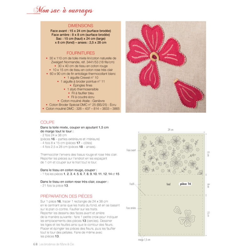 L'appliqué rebrodé - Les Broderies de Marie Livre Broderie