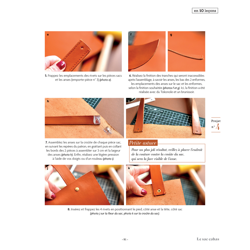 Apprendre la couture du cuir en 10 leçons Couture