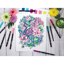Drôles de fleurs en mixed media Livre Beaux-arts