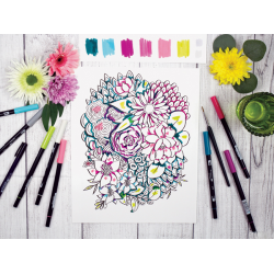 Drôles de fleurs en mixed media Livre Beaux-arts