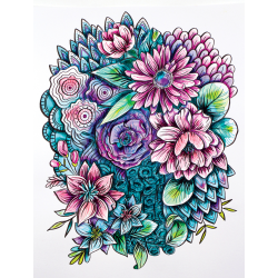 Drôles de fleurs en mixed media Livre Beaux-arts