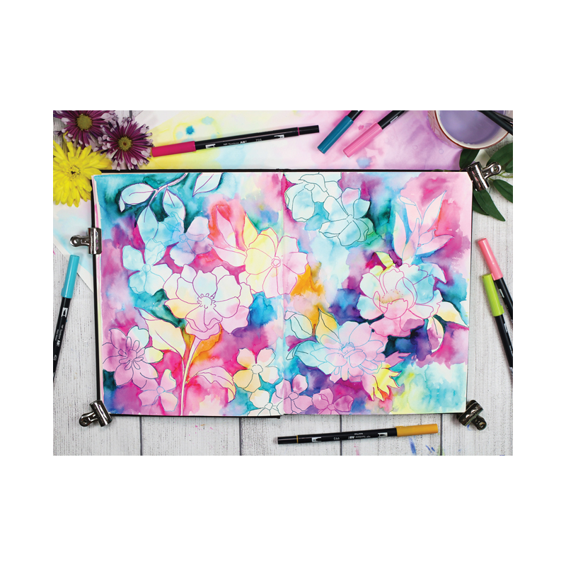 Drôles de fleurs en mixed media Livre Beaux-arts