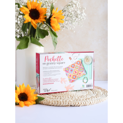Coffret Pochette en granny square Kit Crochet Coffret Pochette en granny square Kit Crochet