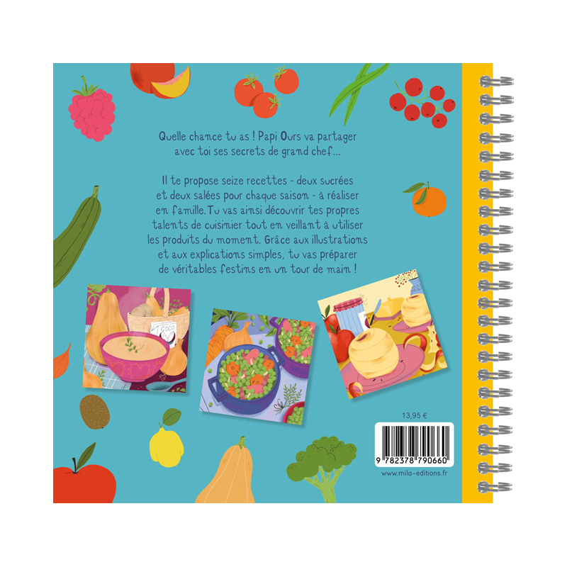 Papi Ours cuisine les recettes des 4 saisons Livre Jeunesse
