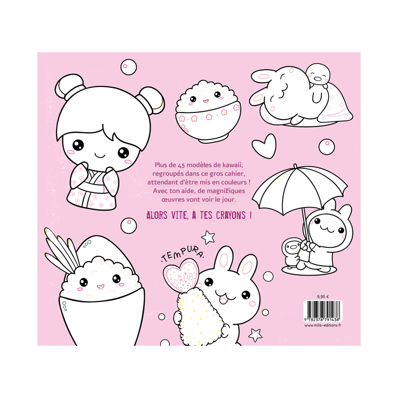 Mon gros cahier kawaii à colorier Livre Jeunesse