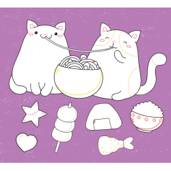 Mon gros cahier kawaii à colorier Livre Jeunesse Mon gros cahier kawaii à colorier Livre Jeunesse