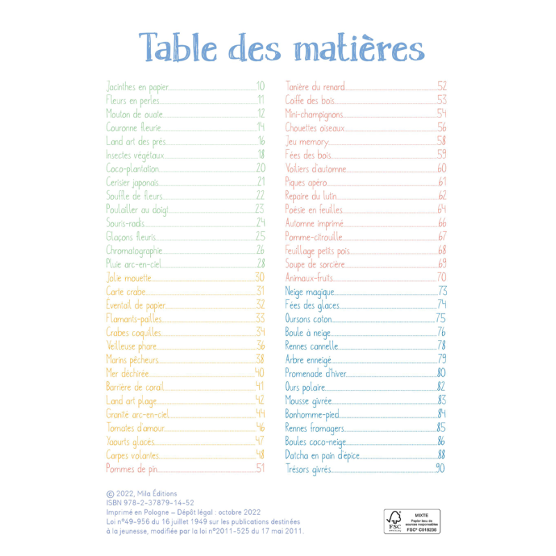 Enchante les saisons Livre Jeunesse