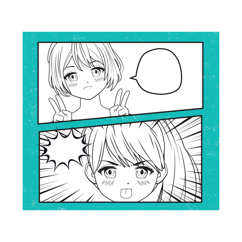 Mon gros cahier de mangas à colorier Jeunesse