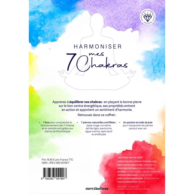 Harmoniser mes 7 chakras Livre Loisirs créatifs