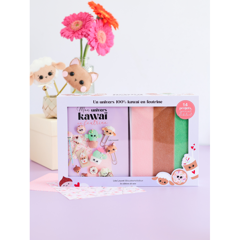 Coffret Mon univers Kawaï en feutrine Kit Accueil