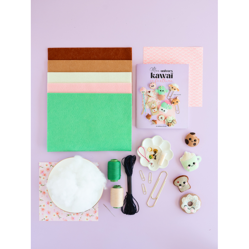 Coffret Mon univers Kawaï en feutrine Kit Accueil