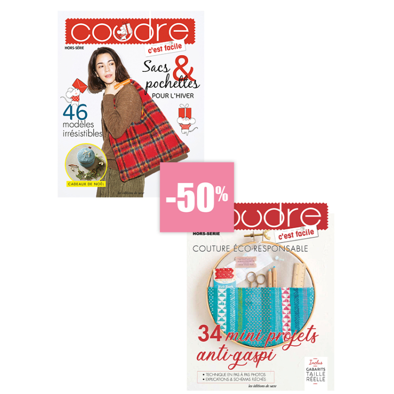 2 Coudre c’est facile – Sacs d’hiver & projets zéro déchet Lot Soldes