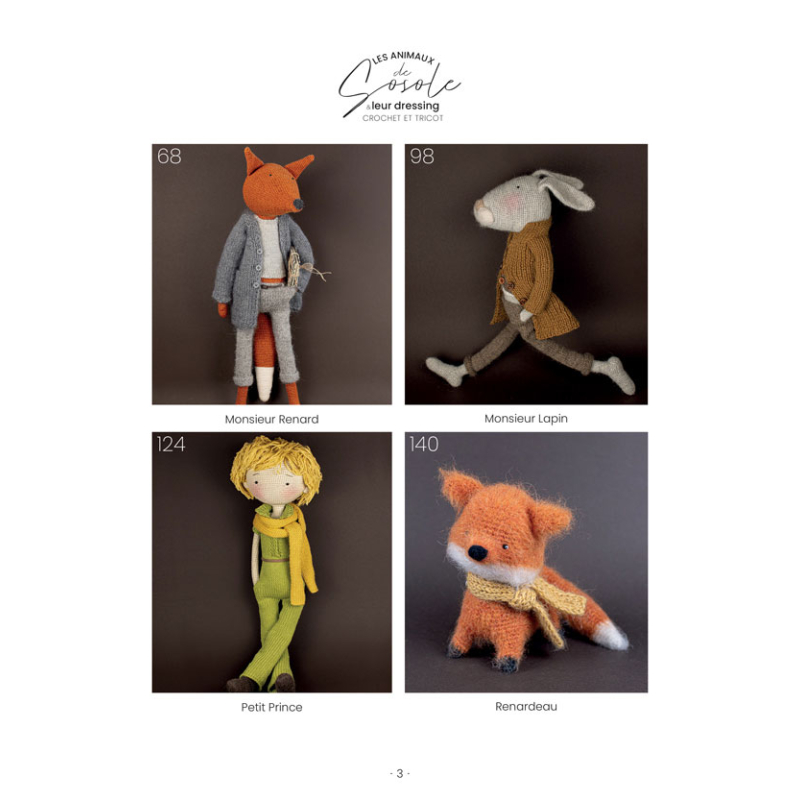 Les animaux de Sosole & leurs dressing Tricot