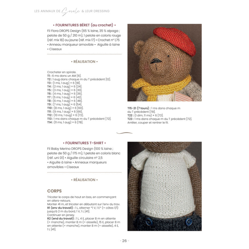 Les animaux de Sosole & leurs dressing Tricot